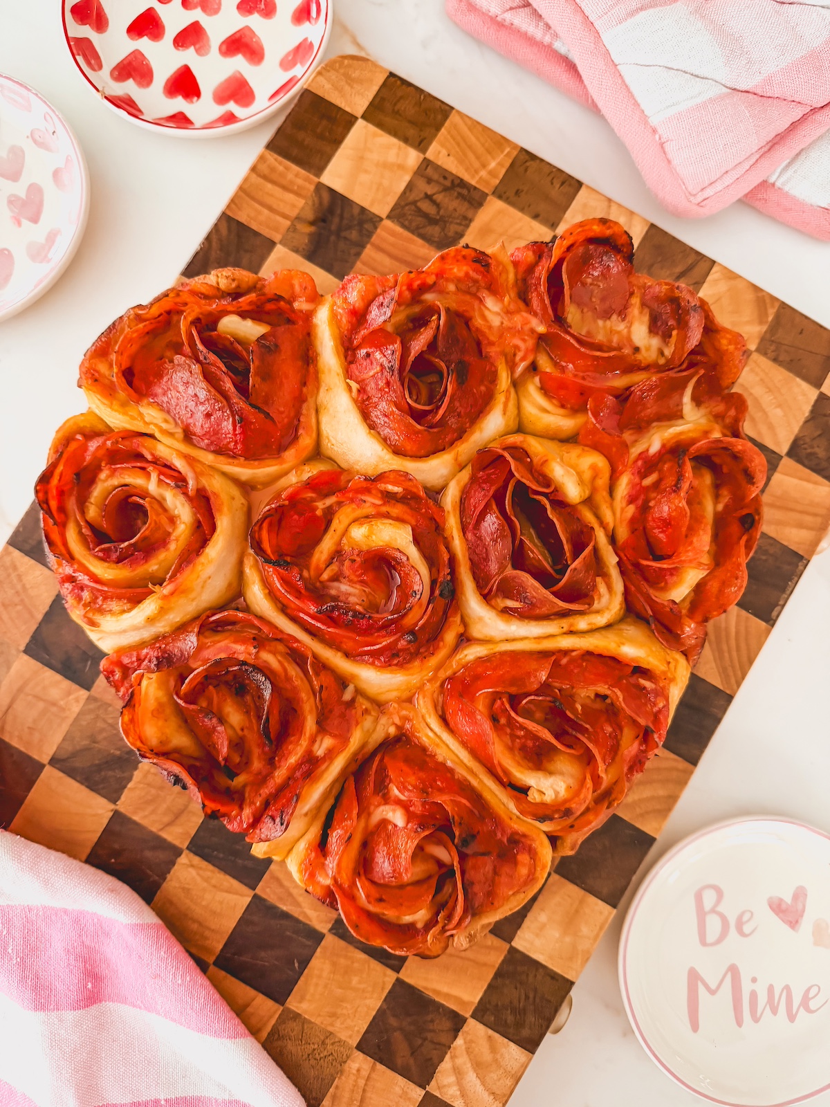 Heart Shaped Pizza Roses (The Cutest Easy Valentine’s Dinner)