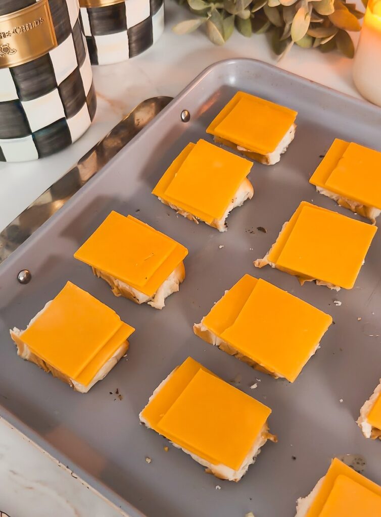 cheese on top of rolls