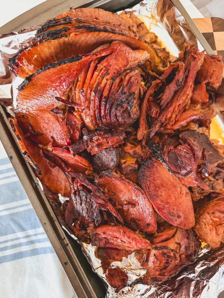 coca cola ham on baking sheet