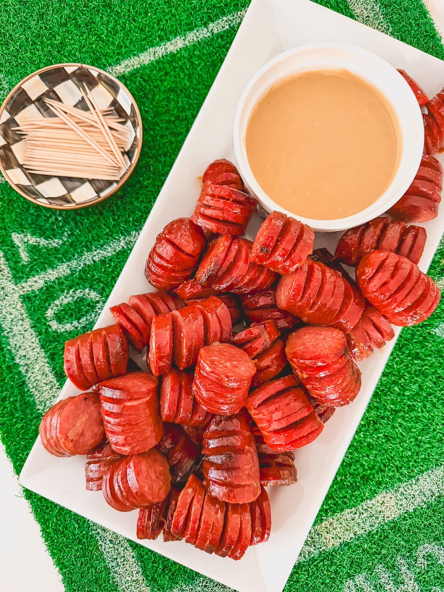 Kielbasa Bites with Honey Dijon Dipping Sauce