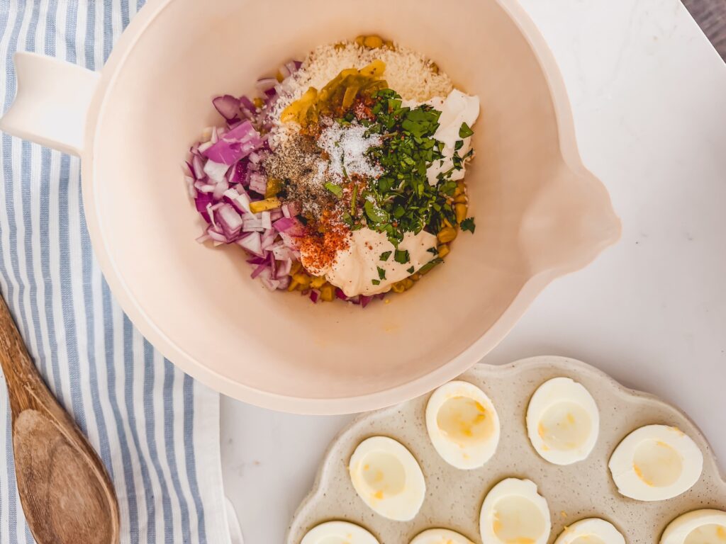ingredients in bowl for filling