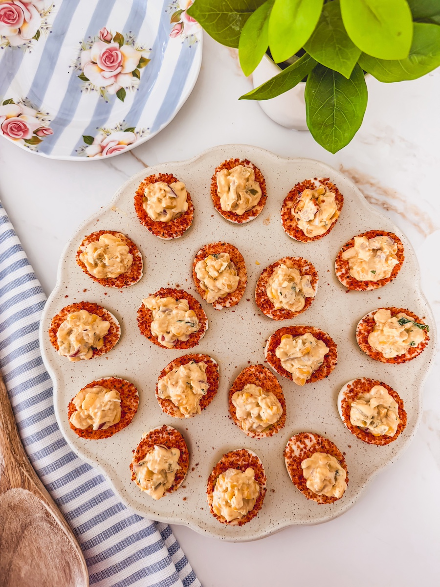 Mexican Street Corn Deviled Eggs