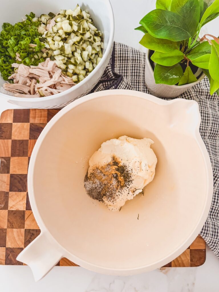 dressing ingredients in bowl