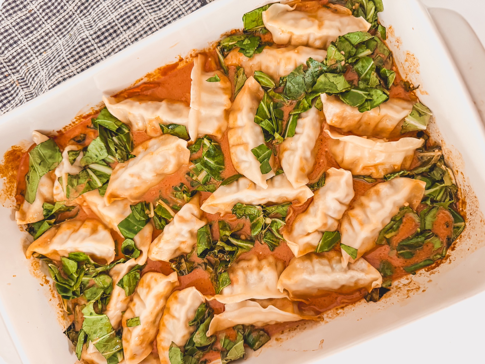 One-Pan Dumpling Dinner
