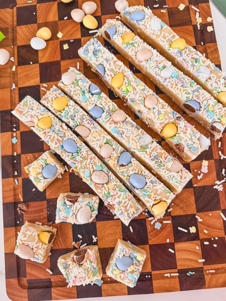sliced cake batter fudge