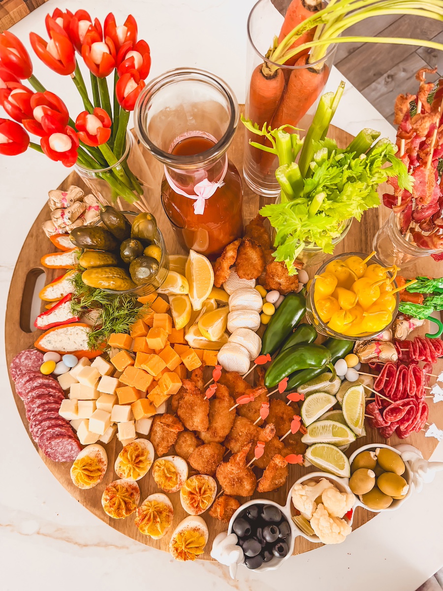 The Viral Bunny Mary Board (Easter Bloody Mary Board for Spring Hosting)