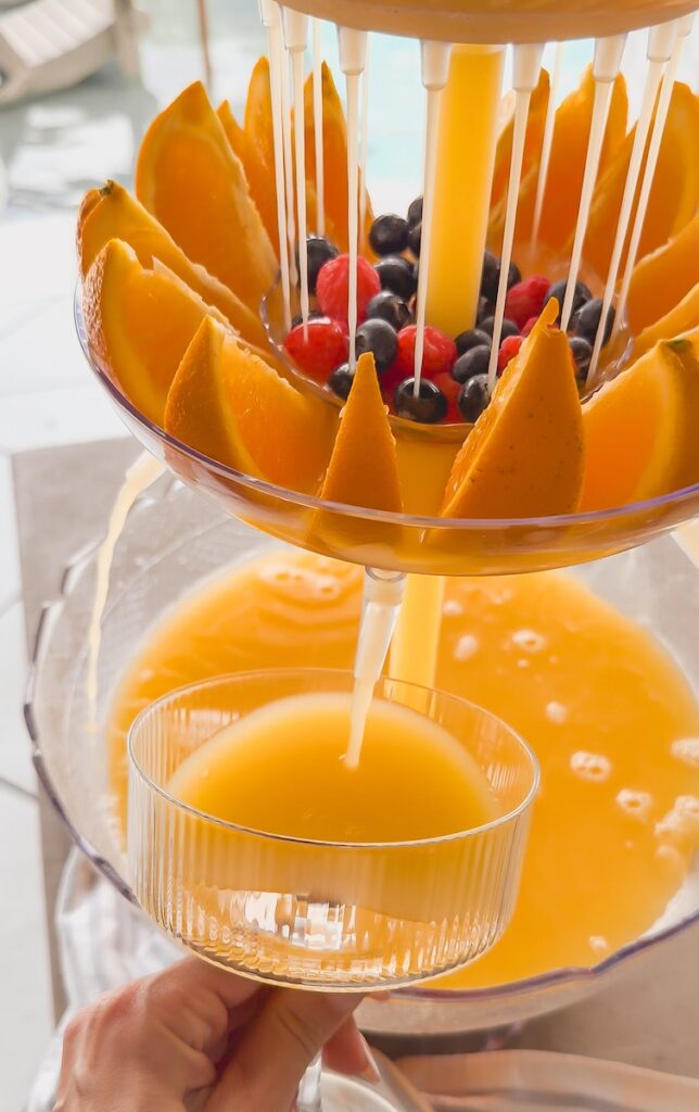 mimosa drink tower brunch 