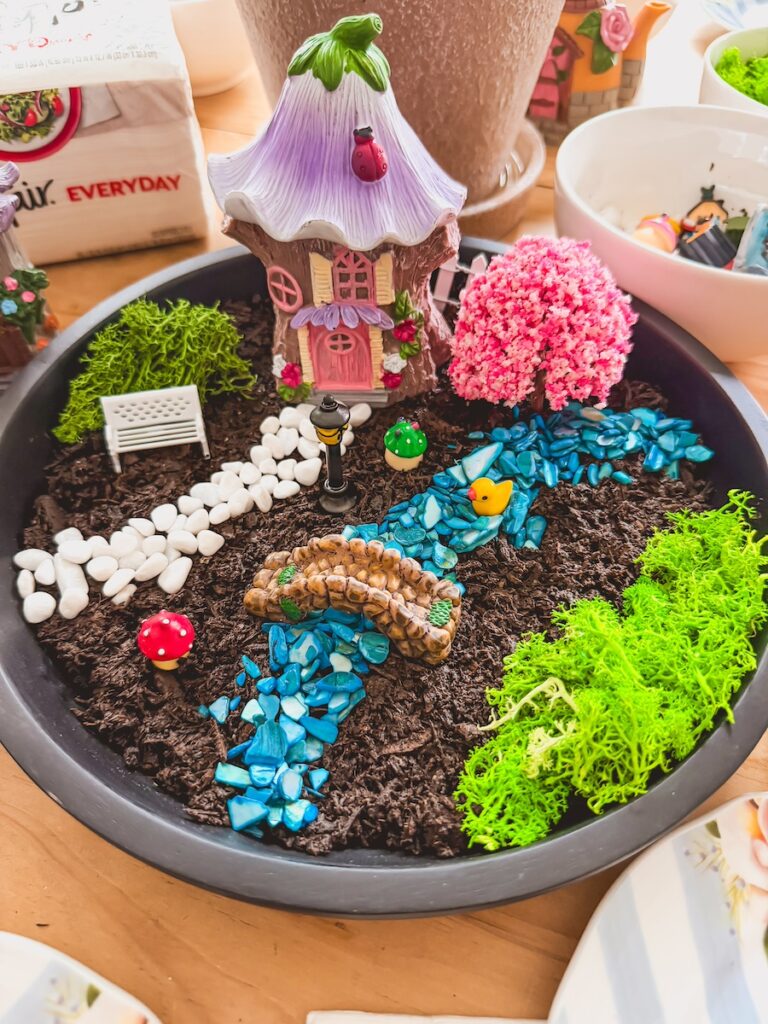 fairy garden set up 