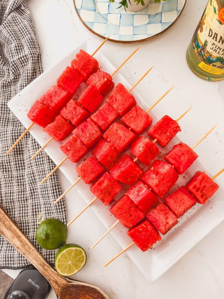 Watermelon Margarita Skewers