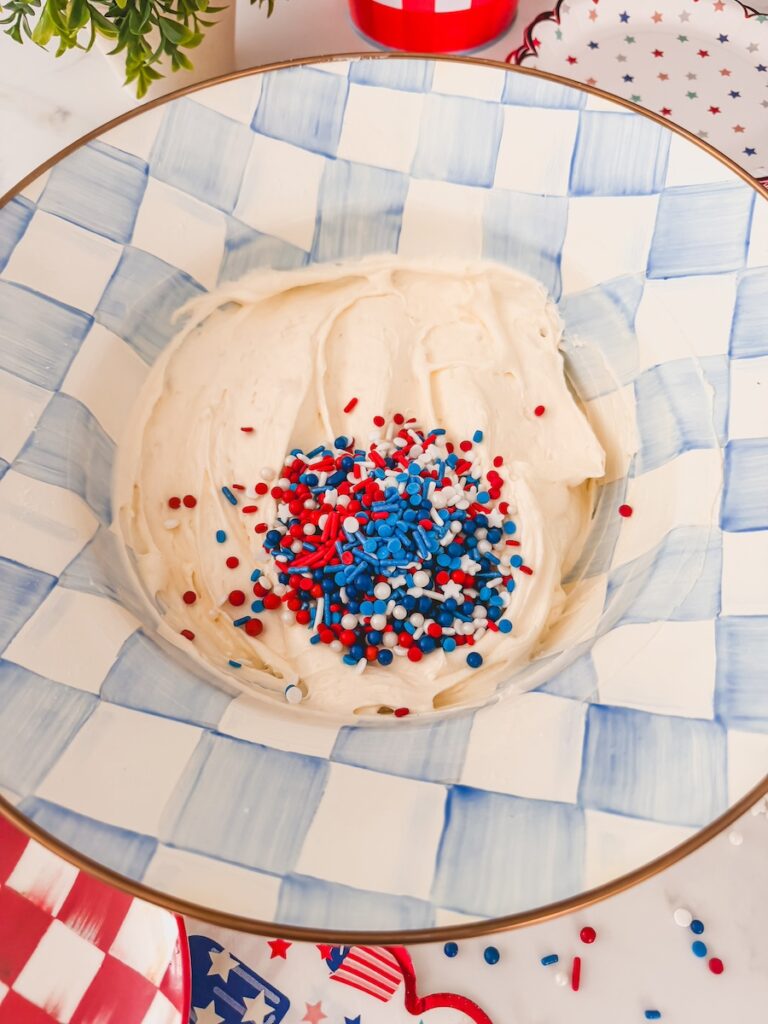 sprinkles on of dip