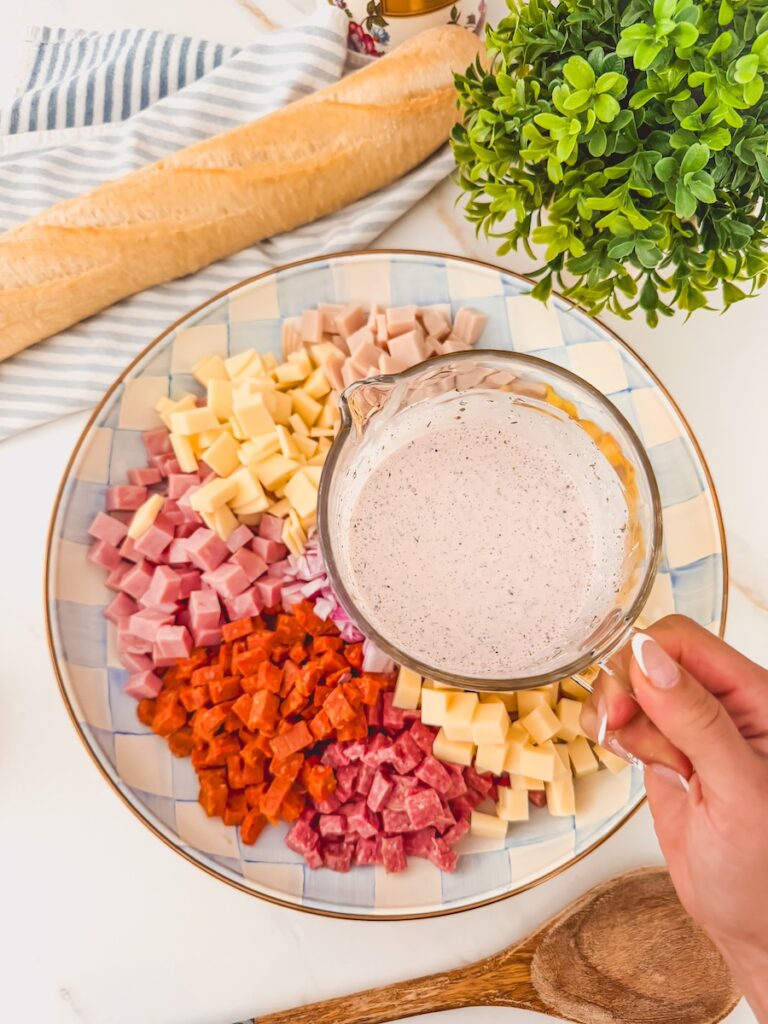 bowl of italian hoagie dressing 