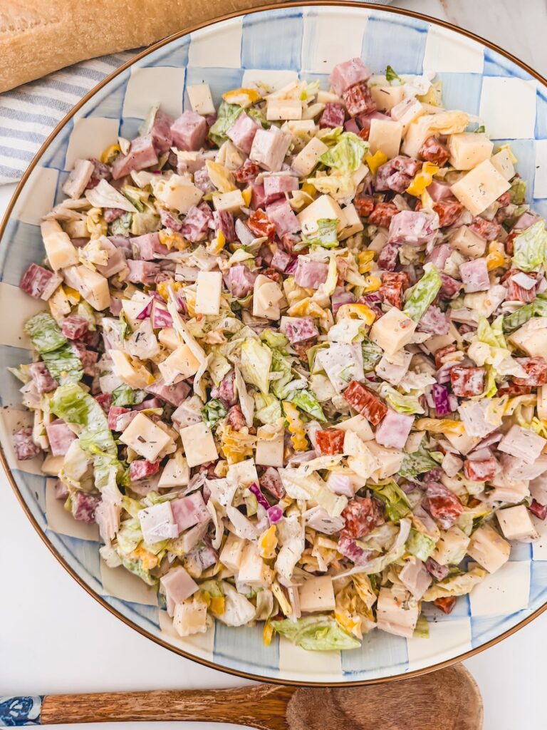 italian hoagie dip in a bowl