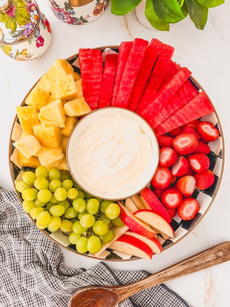 fruit platter with dip