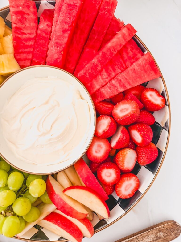 close up fruit tray for party idea