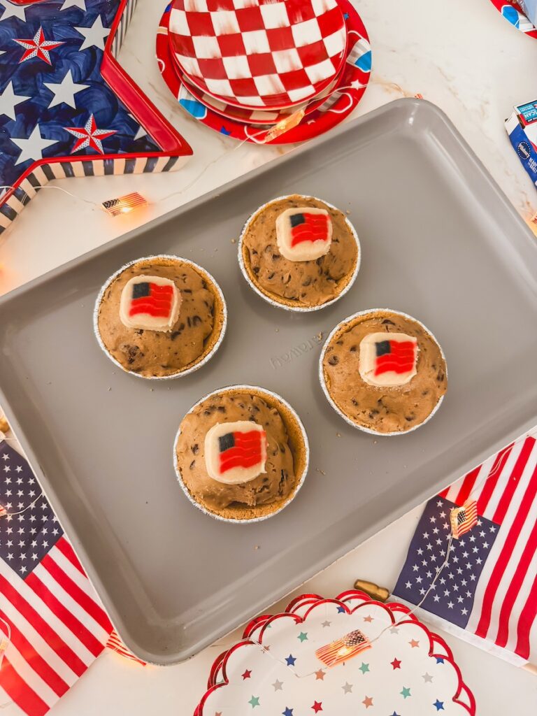 american flat Pillsbury cookie placed on top