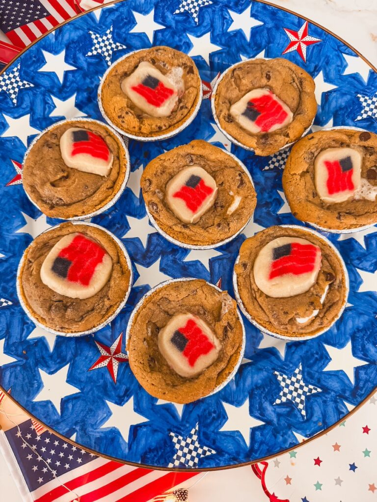 mini patriotic skillet cookies for 4th of july
