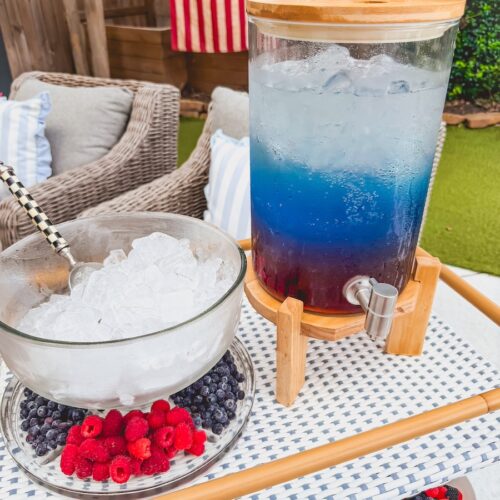 layered patriotic punch in a dispenser