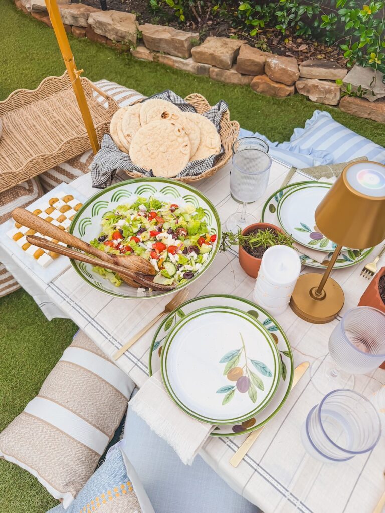 close up of place setting table decor