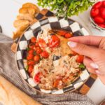 boursin dip spread on crostini for easy appetizer