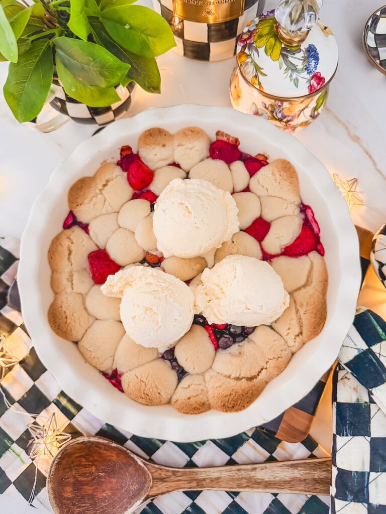 berry pie hack with frozen berries and sugar cookie dough