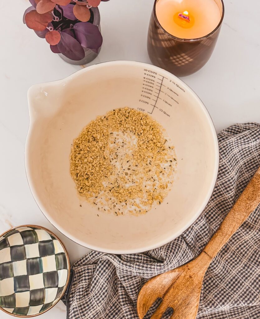 breadcrumbs in white bowl