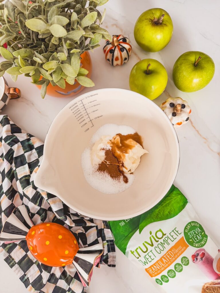 cheesecake ingredients in mixing bowl