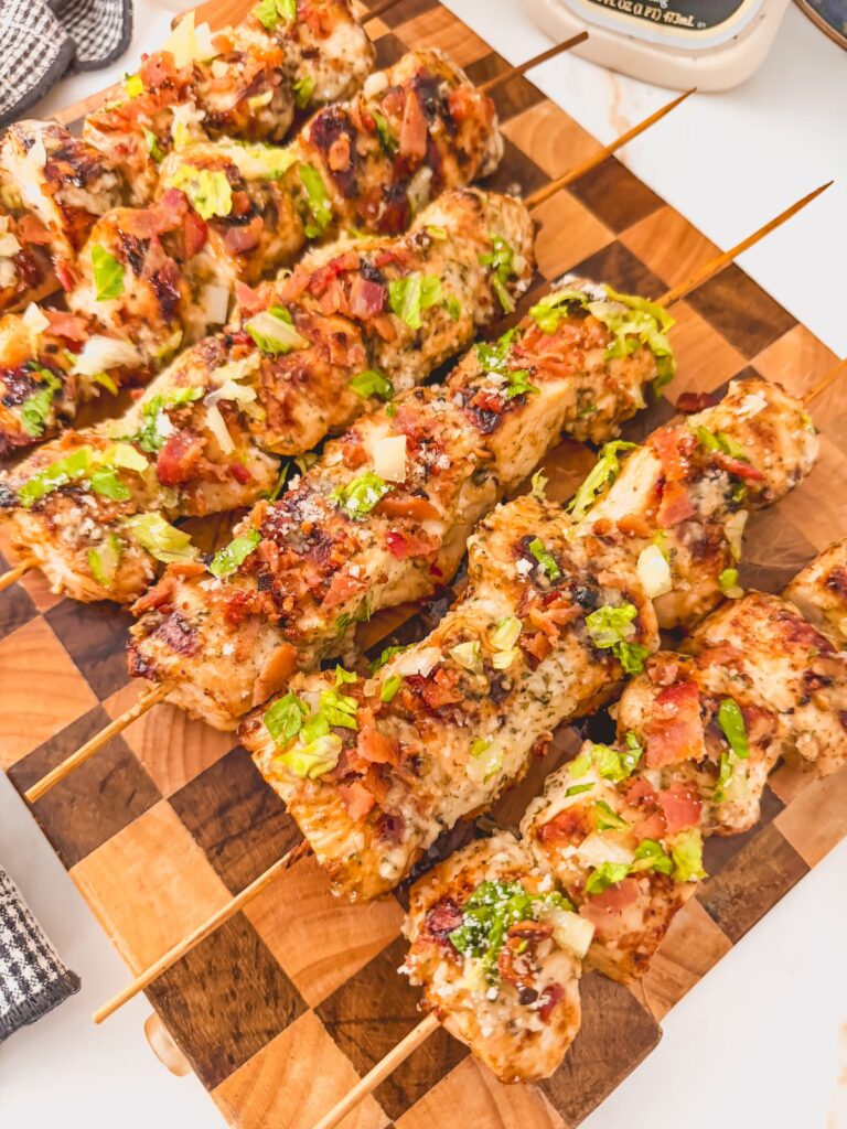 Grilled Caesar Chicken Skewers