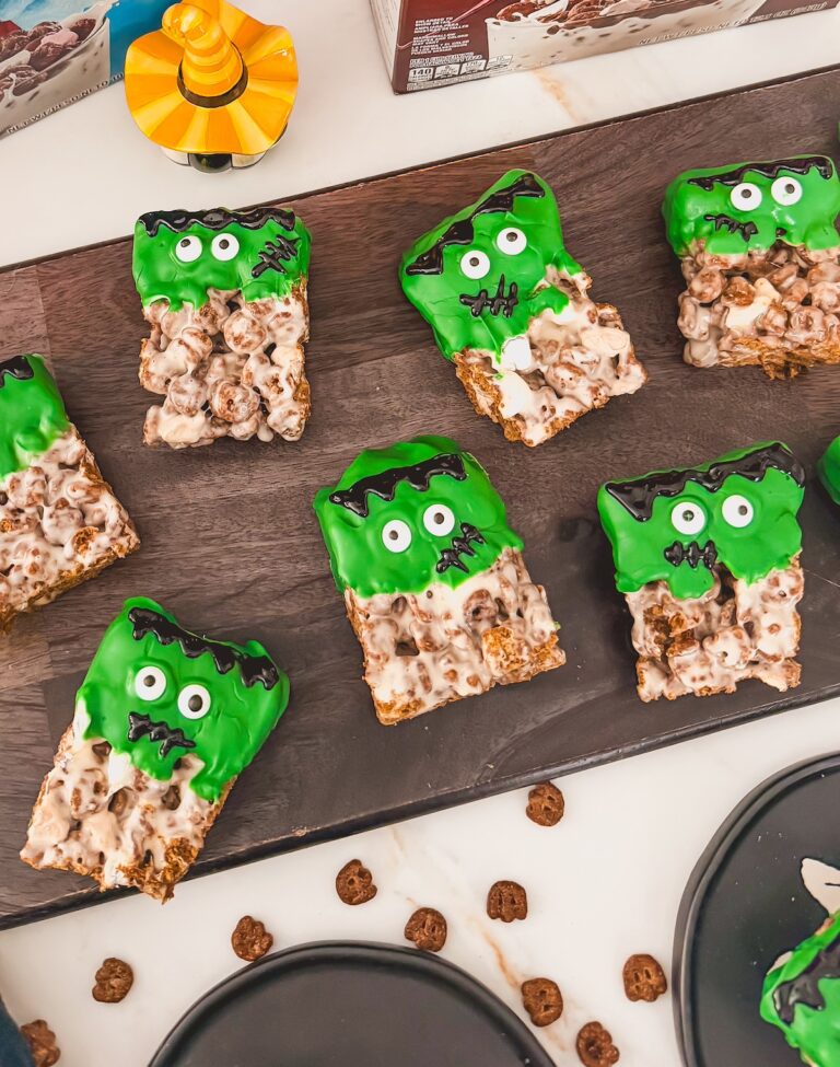 Halloween Marshmallow Cereal Bars with Count Chocula