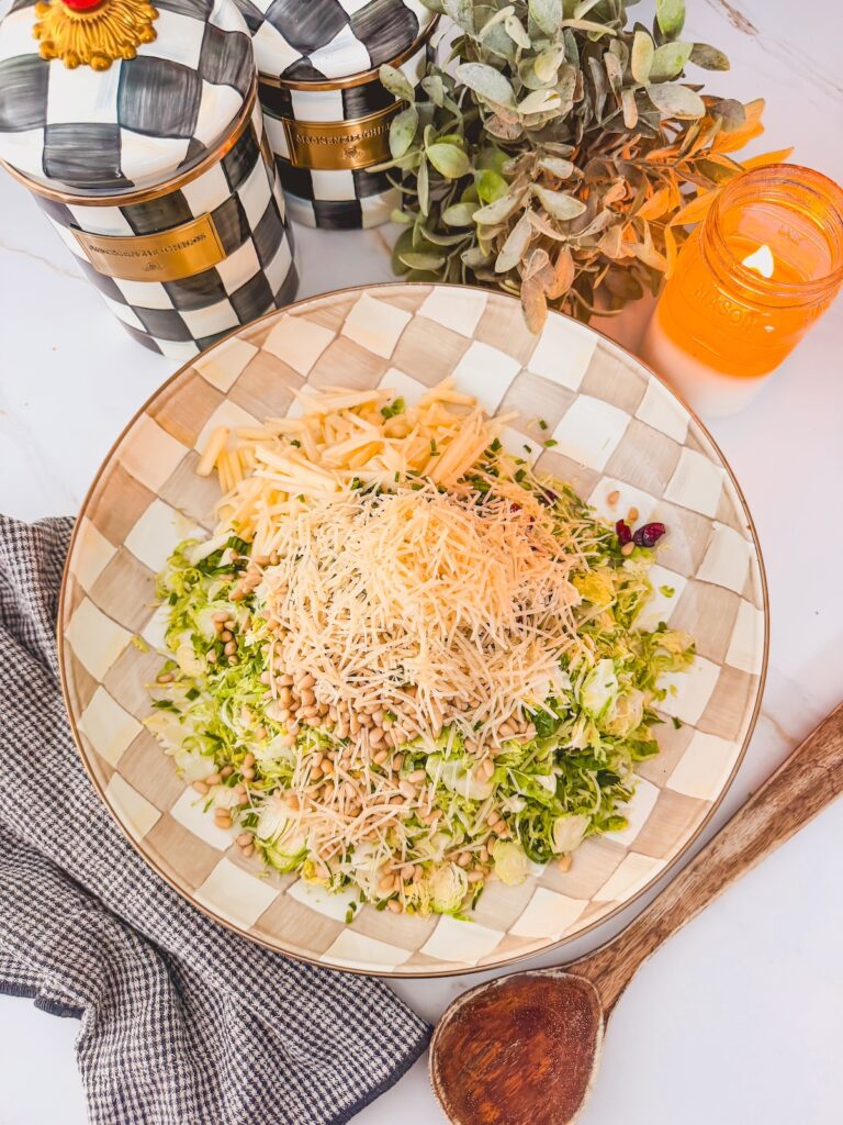 shredded cheese added to brussels sprout salad
