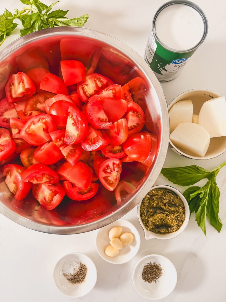 ingredients for roasted tomato soup