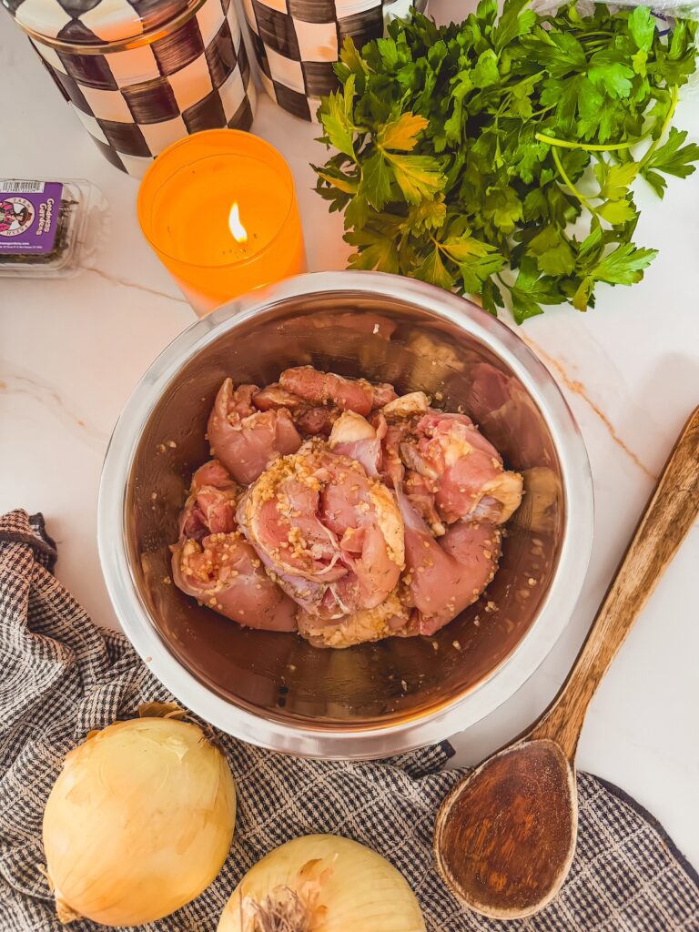 seasoned chicken in bowl