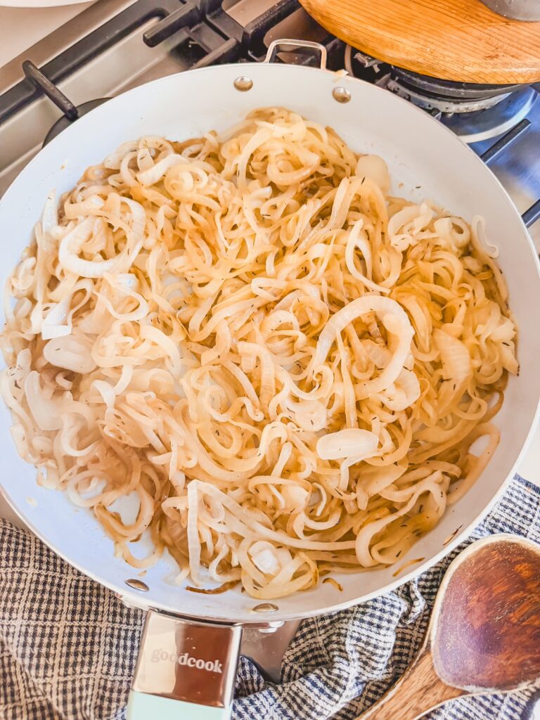caramelized onions in skillet