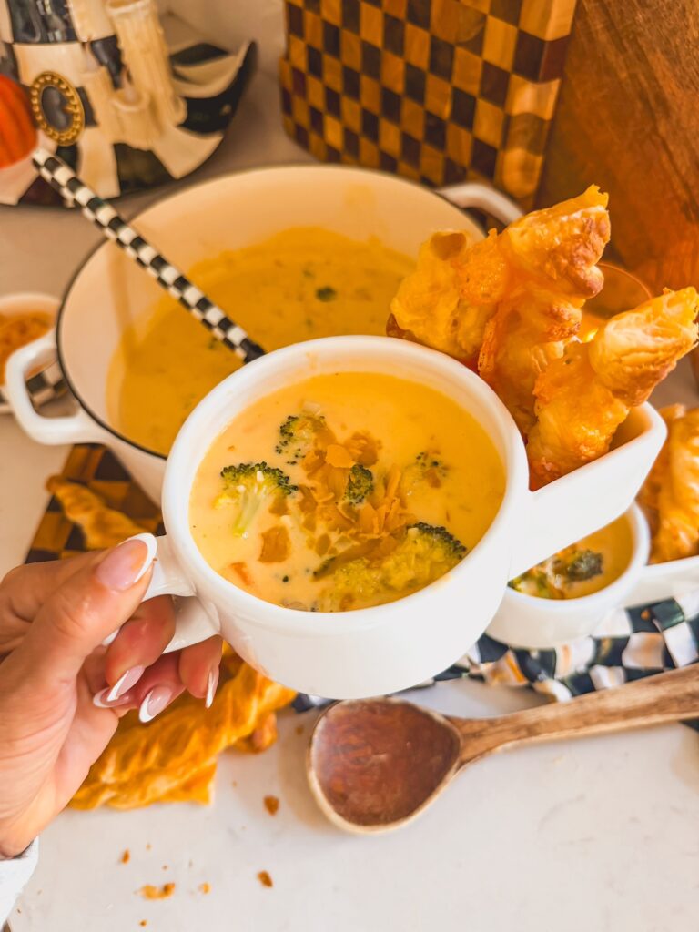 close up of bowl of soup