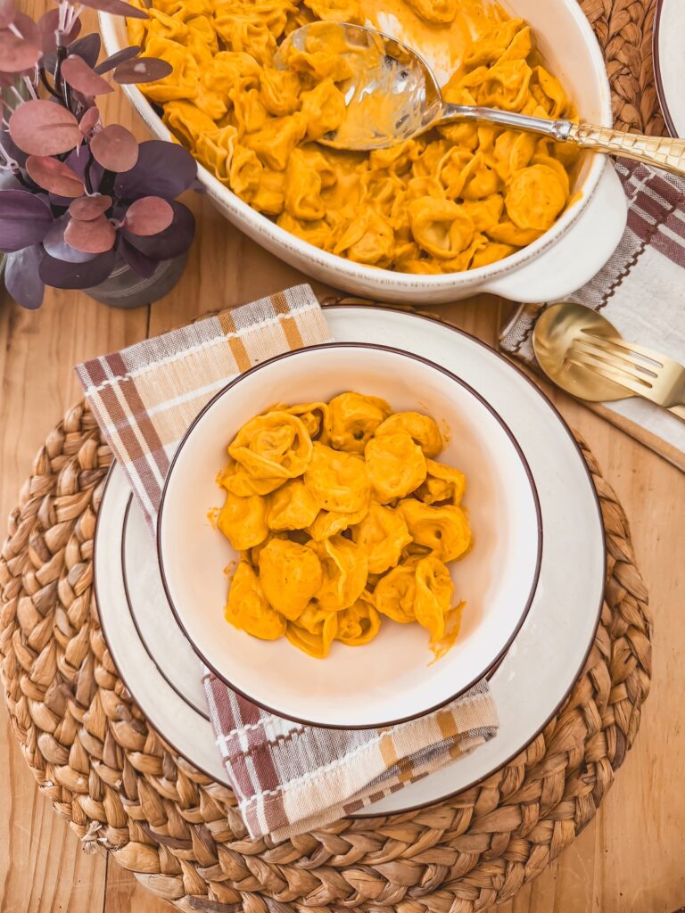 Creamy Pumpkin Alfredo Tortellini
