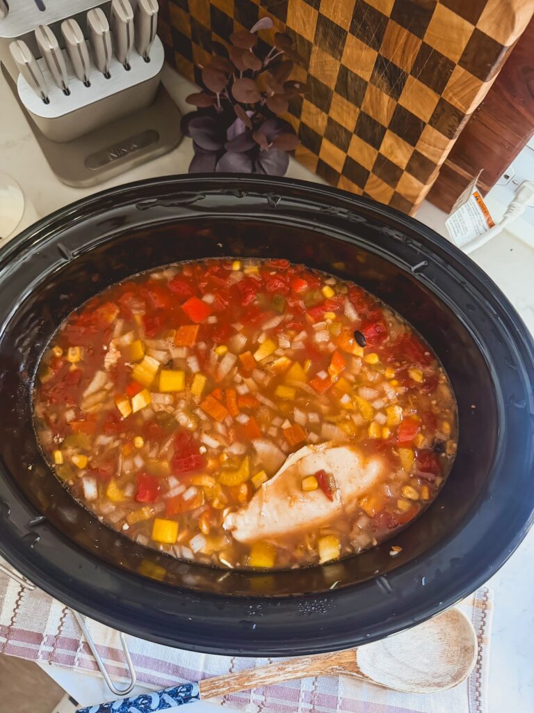soup cooked in slow cooker