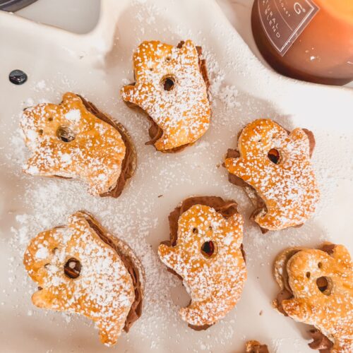 ghost pastries filled with cream